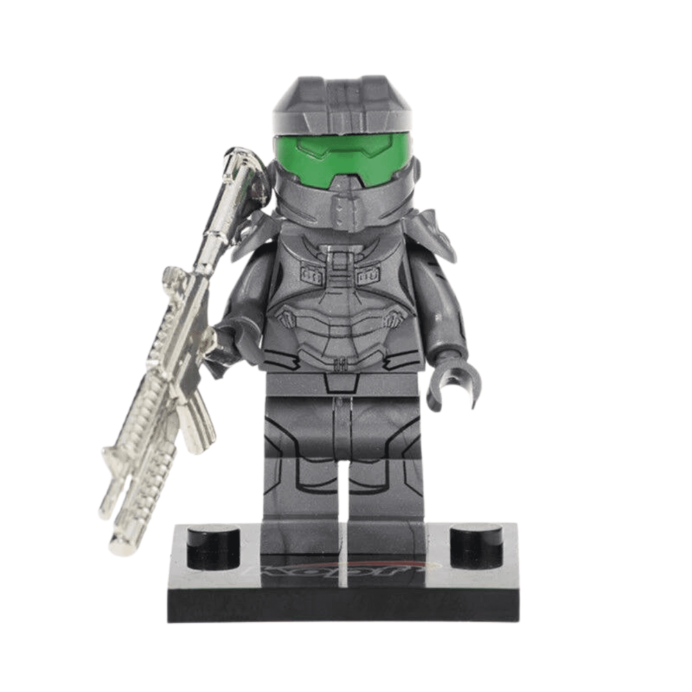 Halo Master Chief and Assorted Coloured Spartan Block Figures Set