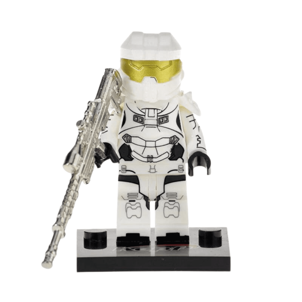 Halo Master Chief and Assorted Coloured Spartan Block Figures Set