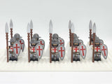 Knight Templar Spearmen Block Figures Set of 10pcs