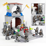 Castle Gatehouse with Drawbridge & Cannon Tower Building  Set