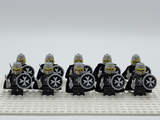 Knights Hospitallers Round Shield Block Figures Set of 10pcs