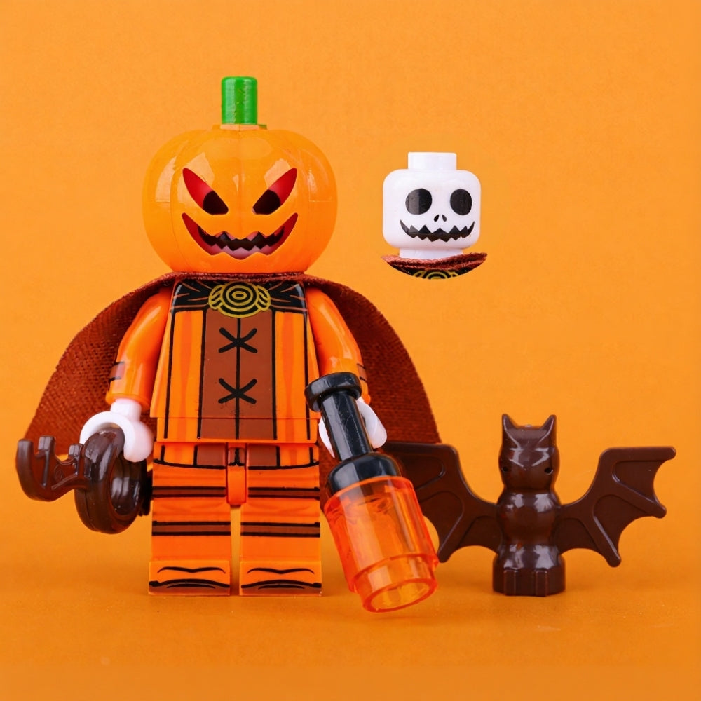 8-Pack Halloween Spooky Themed Custom Block Figures