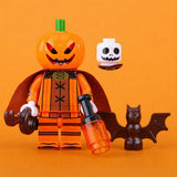 8-Pack Halloween Spooky Themed Custom Block Figures