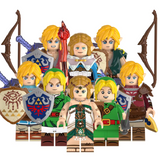 Legend of Zelda Link & Princess Zelda Block Figures Set of 8pcs