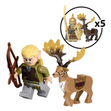 Lord the Rings High Elves on Elk Mount Block Figures Set 12pcs