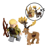 Lord the Rings High Elves on Elk Mount Block Figures Set 12pcs