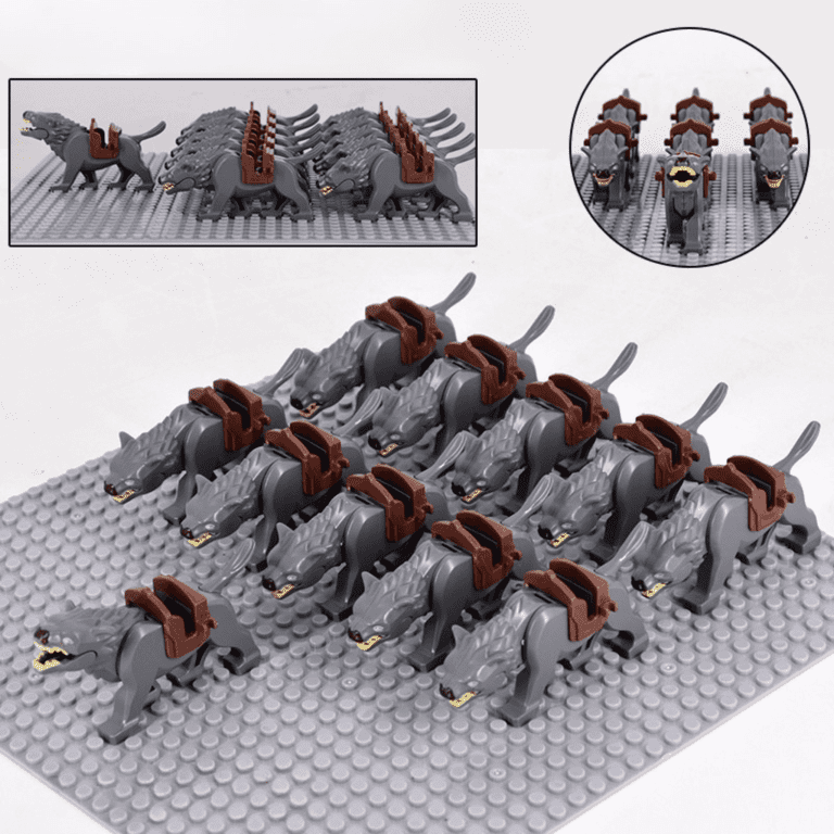 Lord of the Ring Grey Warg Mount Block Figures Set