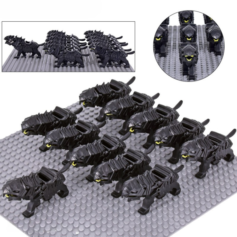 Lord of the Rings Armored Wargs (Black) Block Figures Set