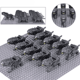 Lord of the Rings Armored Wargs (Grey) Block Figures Set