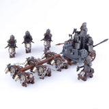 Lord the Rings Dain II Ironfoot Iron Hill Dwarves Chariot Block Figures Set