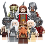 Lord of the Rings Block Figures Set – Gimli Isildur Frodo & Sam Orc Armor