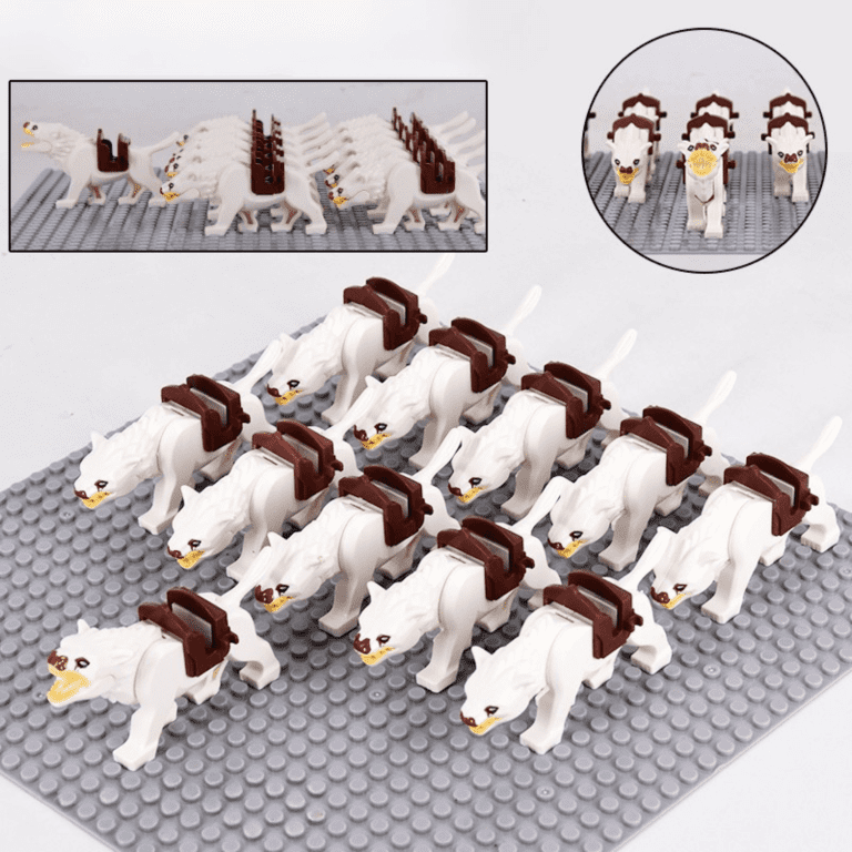 Lord of the RingsWhite Warg Mount Block Figures Set