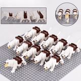 Lord of the RingsWhite Warg Mount Block Figures Set