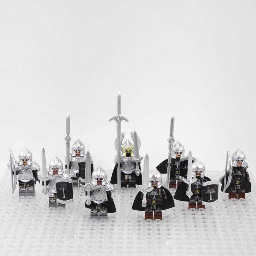 Lord the Gondor Military Fountain Guard Block Figures Set 9pcs