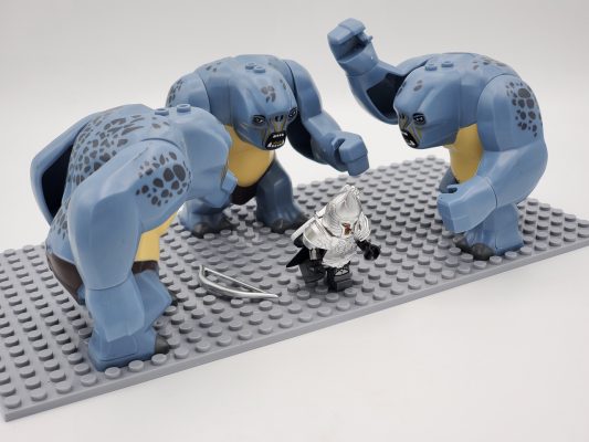 Lord the Rings Cave Trolls Minifigures Set 3pcs (9cm Block Figures)
