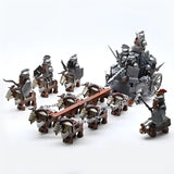 Lord the Rings Dain II Ironfoot Iron Hill Dwarves Chariot Block Figures Set