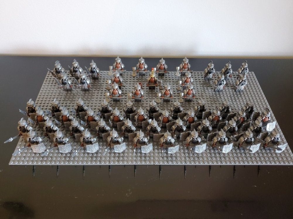 Lord the Rings Dwarves Dwarf Erebor Dain II Ironfoot  Army Set 61pcs