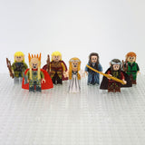 Lord the Rings Elves Middle Earth Block Figures Set 7pcs