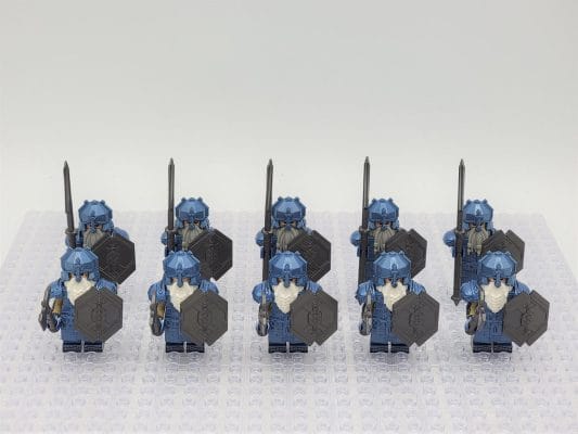 Lord the Rings Erebor Dwarves Cobalt Armour Block Figures Set 10pcs