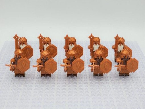 Lord the Rings Erebor Dwarves Copper Armour Block Figures Set 10pcs