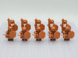 Lord the Rings Erebor Dwarves Copper Armour Block Figures Set 10pcs