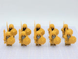 Lord the Rings Erebor Dwarves Gold Armour Block Figures Set 10pcs