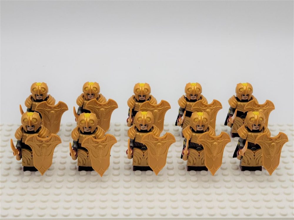 Lord the Rings Galadhrim Elves Swords Block Figures Set 10pcs