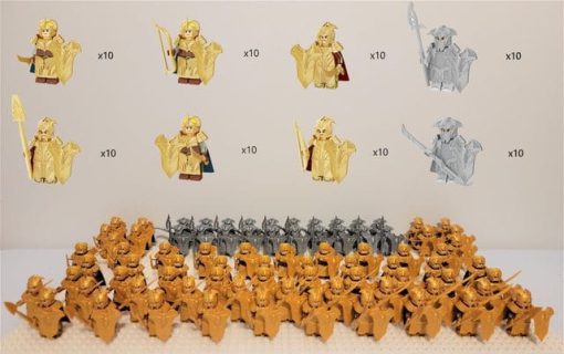 Lord the Rings Galadrhim and Mirkwood Elves Block Figures Set 80pcs