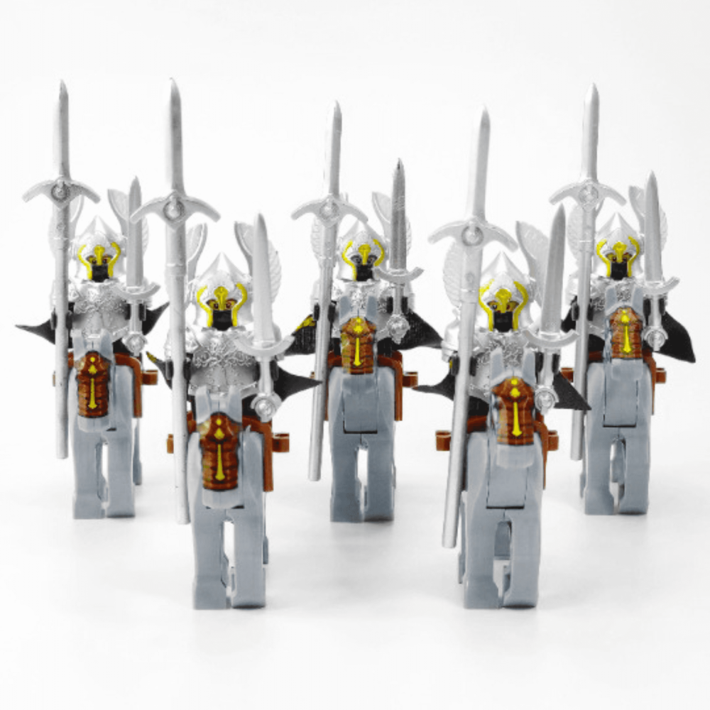 Lord the Rings Gondor Fountain Guards and Mounts Block Figures Set 10pcs