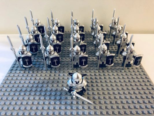 Lord the Rings Gondor Heavy Spears Block Figures Set 21pcs