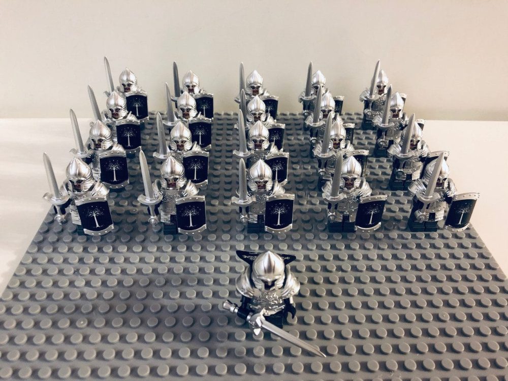 Lord the Rings Gondor Heavy Swords Block Figures Set 21pcs