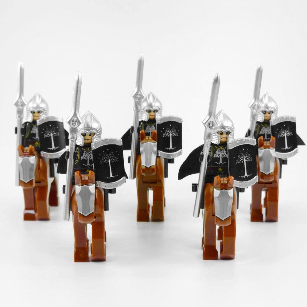 Lord the Rings Gondor Spears With Mounts Block Figures Set 10pcs