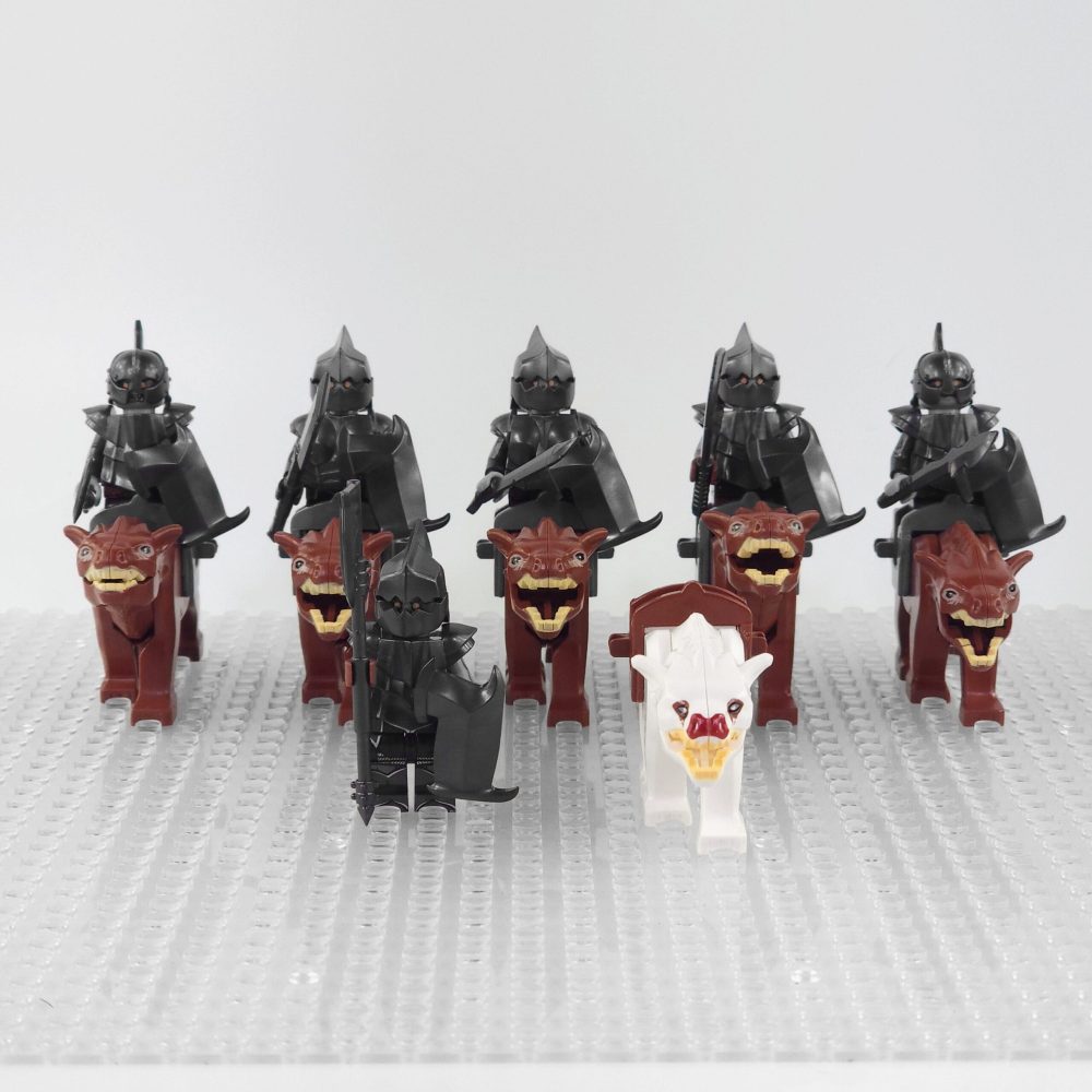 Lord the Rings Gundabad Orcs Warg Riders Block Figures  Set
