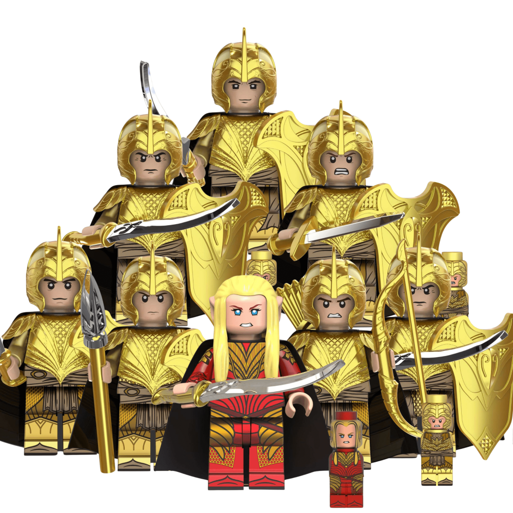 Lord the Rings Haldir Elven Warriors Block Figures Set 8pcs