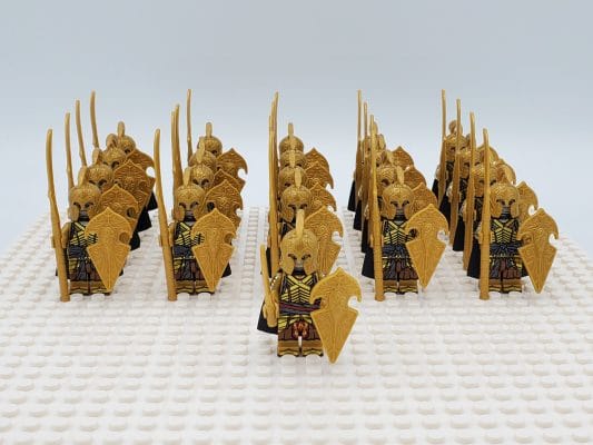 Lord the Rings High Elves Spears Block Figures Set 21pcs