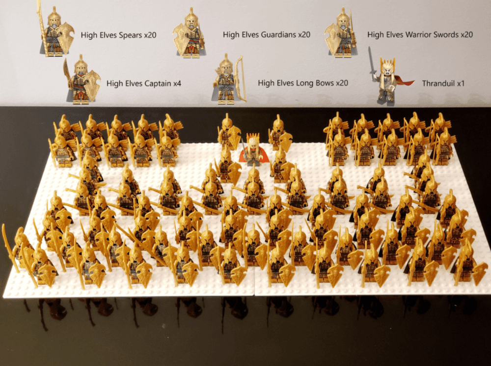 Lord the Rings High Elves & Thranduil Block Figures Set 85pcs