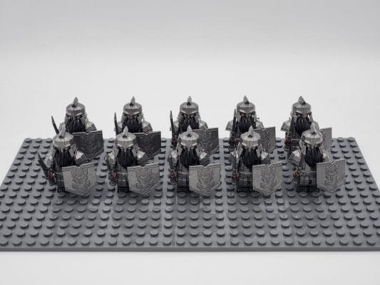 Lord the Rings Iron Hill Dwarves Great Swords Block Figures Set 10pcs