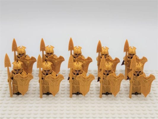 Lord the Rings Mirkwood Elves Spears Block Figures Set 10pcs