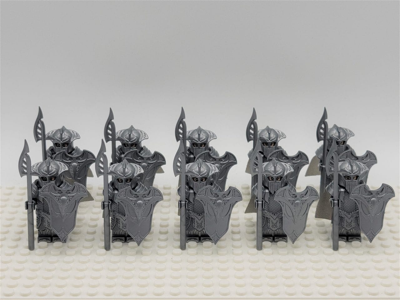 Lord the Rings Mirkwood Sentry Elves Spears Block Figures Set 10pcs