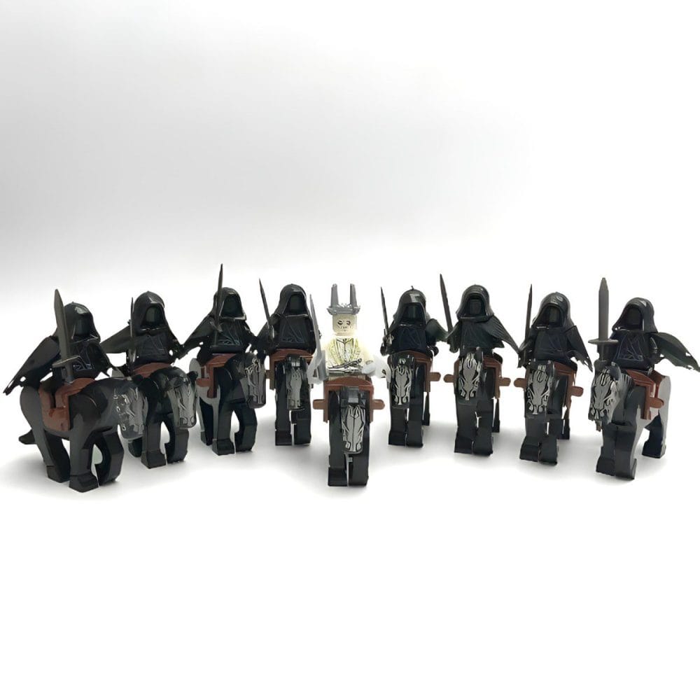 Lord the Rings Nazgul Witch King Black Riders Block Figures Set 18pcs
