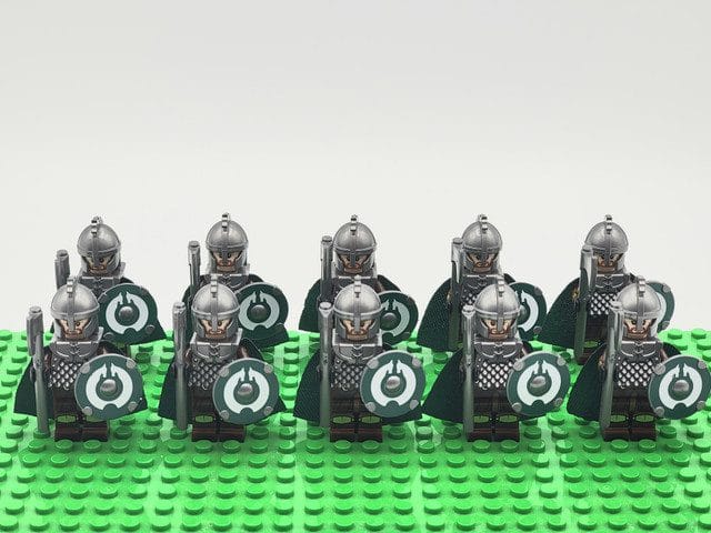 Lord the Rings Riders Rohan Axes Block Figures Set 10pcs