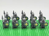 Lord the Rings Riders Rohan Lances Block Figures Set 10pcs