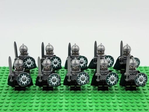Lord the Rings Riders Rohan Long Swords Block Figures Set 10pcs