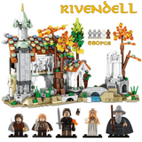 Lord the Rings Rivendell MOC Building Set (680pcs) Including 5pcs Block Figures