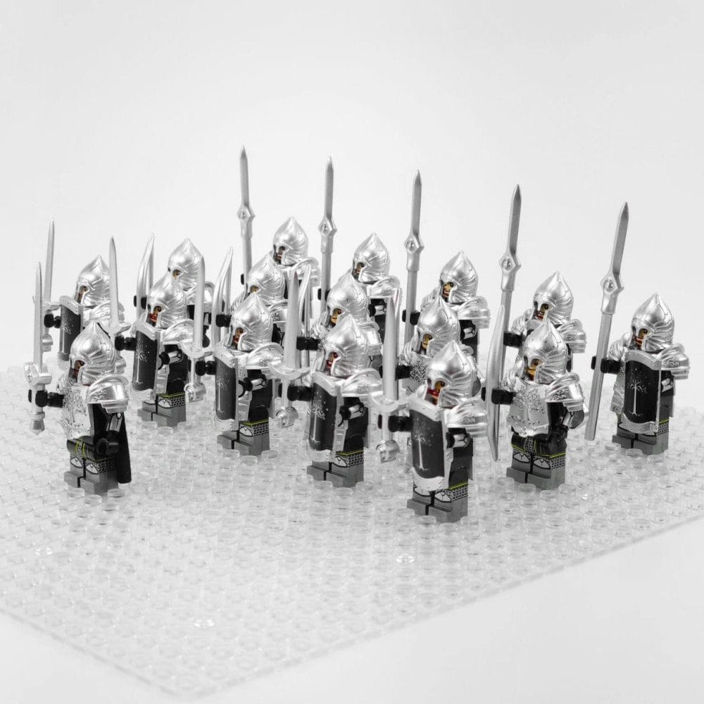 Lord the Rings Soldiers Gondor Block Figures Set 16pcs