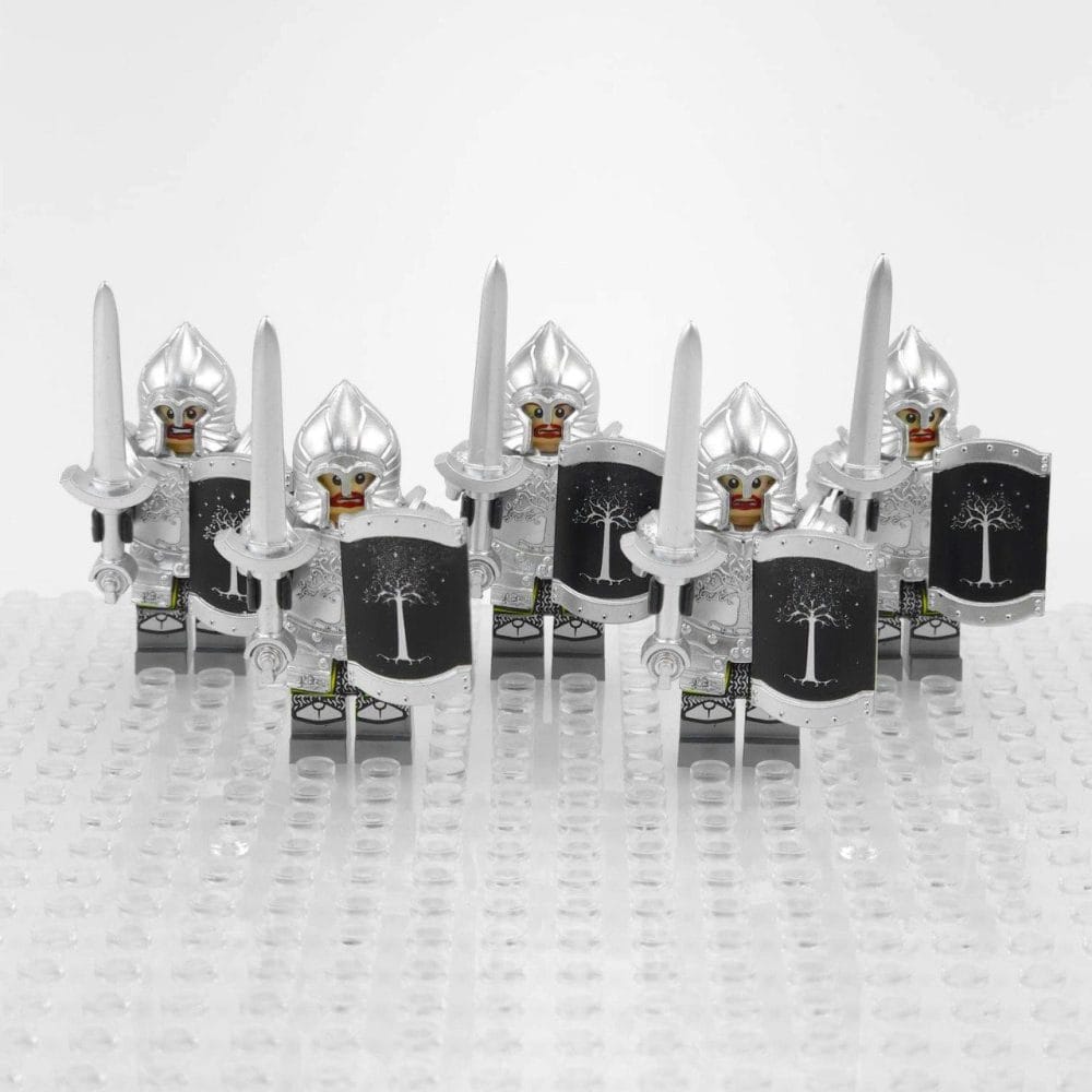 Lord the Rings Soldiers Gondor Swords Block Figures Set 5pcs