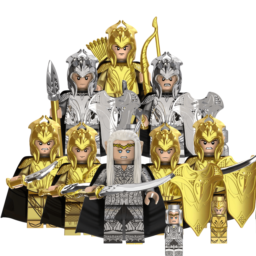 Lord the Rings Thranduil’s Elven Warriors Block Figures  Set 8pcs