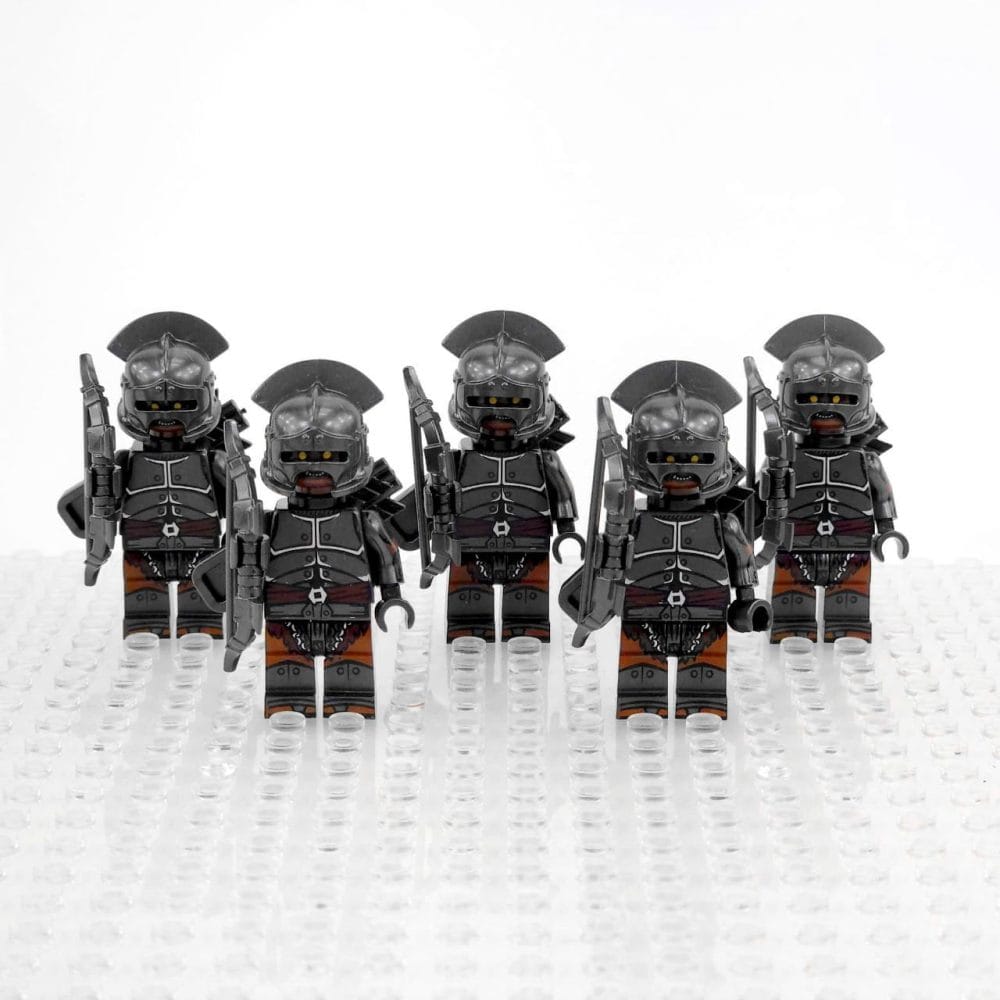 Lord the Rings Uruk-Hai Archers Block Figures Set 5pcs