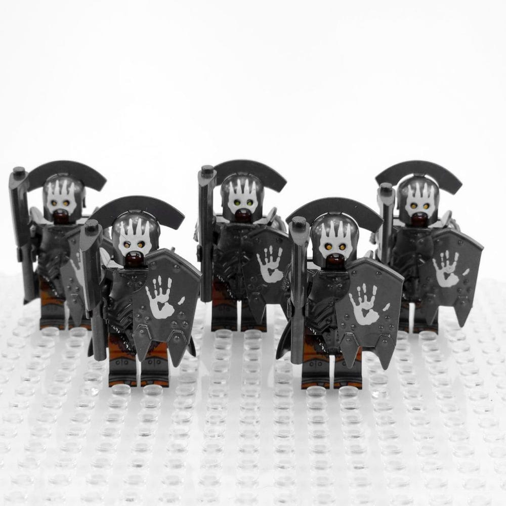 Lord the Rings Uruk-Hai Commander Infantry Block Figures Set 5pcs