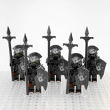 Lord the Rings Uruk-Hai Halberd Spears Infantry Block Figures Set 5pcs